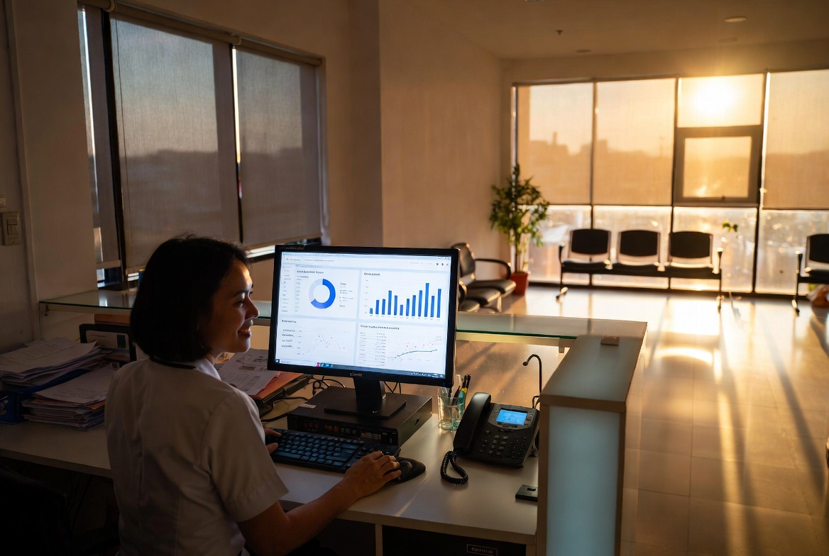 End of day financial dashboard