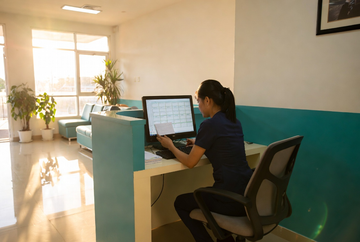 Clinic reception morning